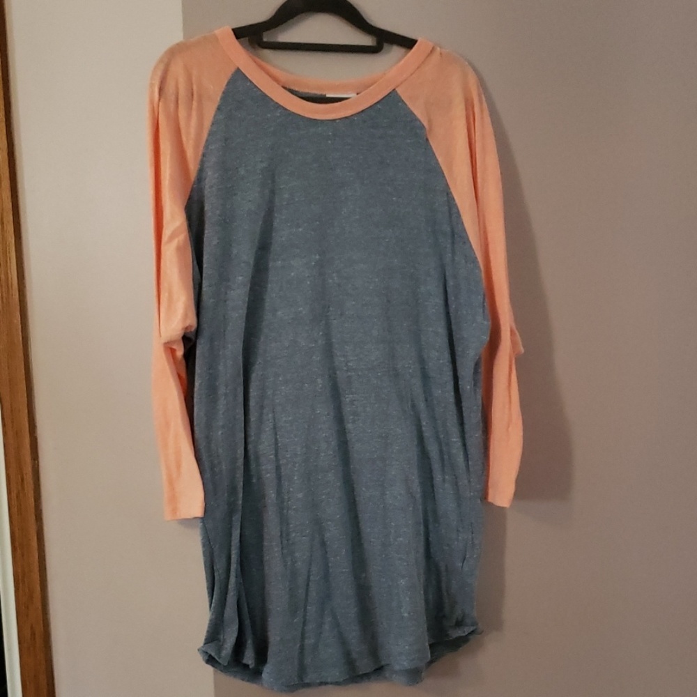 Lularoe Randy | 2XL | Gray & Peach | NWOT